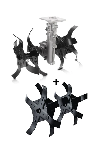 ABLACKS Tırpan Akrep Toprak Çapalama Aparatı Sırt – Yan Uyumlu 26MM 9 Diş + Yedek Bıçakları ürün görseli