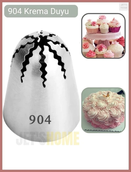 904 Krema Duyu Büyük Boy Pasta Duyu Paslanmaz Çelik 36X27X48 mm