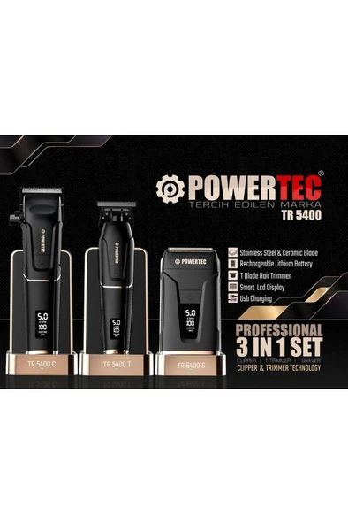 Powertec TR 5400 Tıraş ve Saç Kesme Makinesi