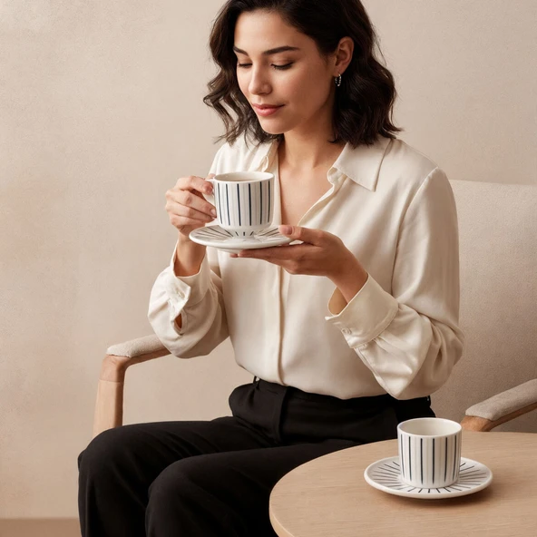 GÜRAL PORSELEN Mental 4 Parça 2 Kişilik Çay Takımı 6733 - Resim 3