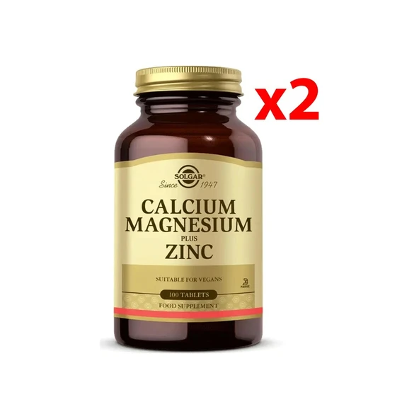 Calcium Magnesium Plus Zinc 100 Tablet 2 Adet