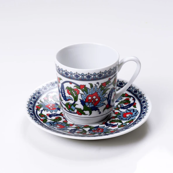 GÜRAL PORSELEN Gözde Double 4 Parça 2 Kişilik Kahve Fincan Takımı 60932 - 3