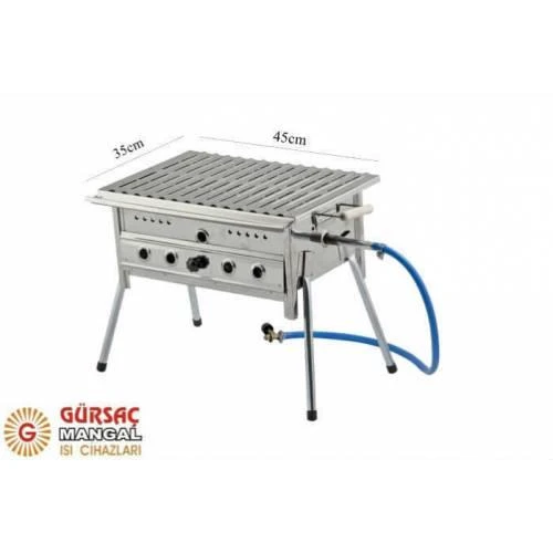 Gürsaç Tüplü Lav Taşlı 35x45Cm Mangal Seti