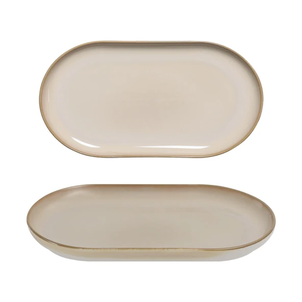 GÜRAL PORSELEN Bilbao 2 Adet 25x15 Cm Kayık Tabak  Agate 969