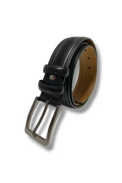 Kafka K120-25 Hakiki Baskı Deri Klasik Erkek Kemer 110 Cm