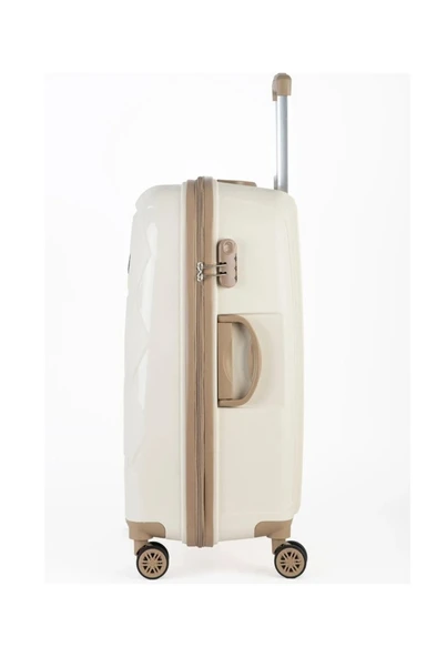 Pause 090-25 Polipropilen Dayanıklı 4 Teker Büyük Boy Valiz - 5