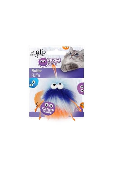 AFP Furry Ball-Fluffer Catnipli - Turuncu 15x8x3,5 cm