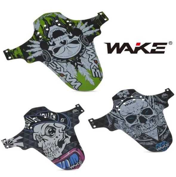 Wake Mtb Bisiklet Çamurluk Trekking Ön Veya Arkaya Takılabilir 4 Adet Cırt Kelepçe Hediyeli Kuru Kafa - Resim 9