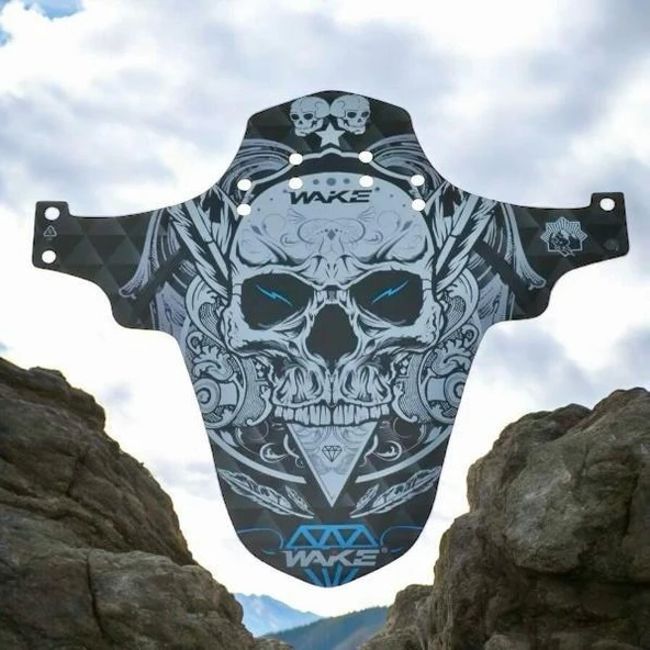 Wake Mtb Bisiklet Çamurluk Trekking Ön Veya Arkaya Takılabilir 4 Adet Cırt Kelepçe Hediyeli Kuru Kafa ürün görseli