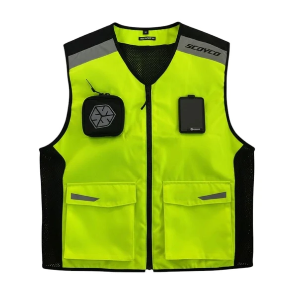Jk30-2 Motosiklet ve Bisiklet Reflektörlü Yelek - Resim 5