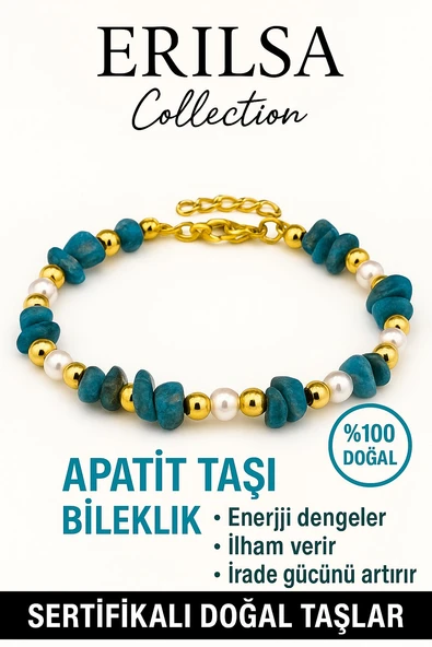 Sertifikalı İnci ve Apatit Taşı Bileklik – Enerji Dengesi ve İlham ürün görseli