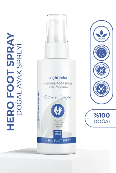YEŞİL MARKA HERO DOĞAL AYAK SPREYİ 100ML ürün görseli 1
