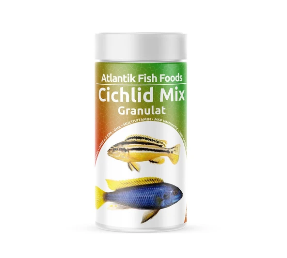 ATLANTİK CICHLID MIX GRANULAT BALIK YEMİ 250 ML