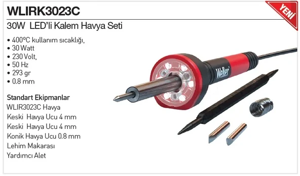 Weller Ledli Kalem Havya 30W WLIRK3023C - 2
