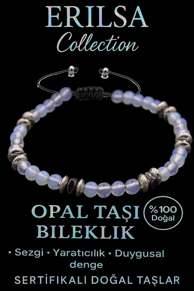 Sertifikalı Fasetli AAA+ Terahertz ve Opal Taşı Bileklik – İnce Model Yaratıcı İlham