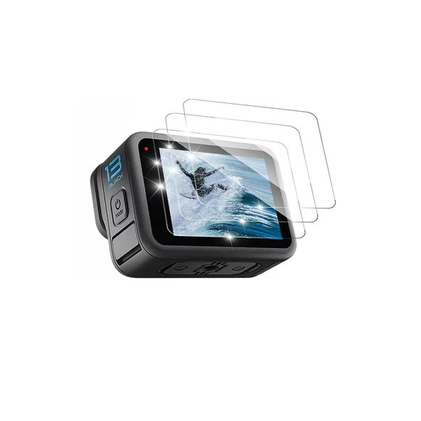 GoPro Hero 10 Black Uyumlu 2'şer Adet hidrojel Ekran Film Nano Jelatini - 4