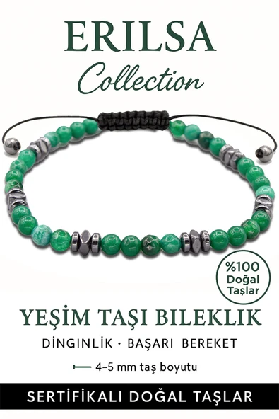 Sertifikalı Terahertz – Fasetli Yeşim Taşı Bileklik (İnce Model) – Şans, Canlılık ve Denge Taşı ürün görseli