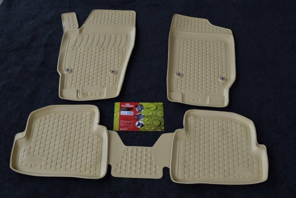 EKİCİLER VOLKSWAGEN POLO V (09-17) LLOCKER 3D HAVUZLU PASPAS BEJ - Resim 2