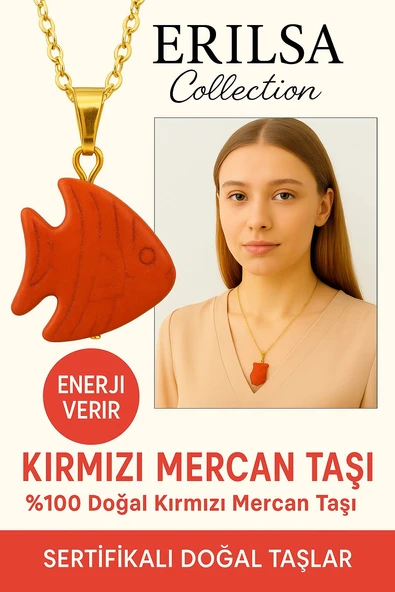 Sertifikalı Altın Kaplama Penguen Model Kırmızı Mercan Kolye – Sadakat, Enerji ve Cesaret Taşı