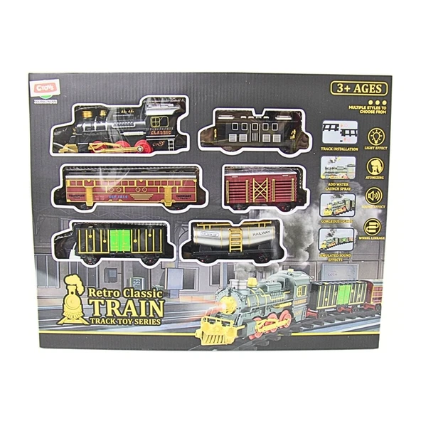 Ctoys Oyuncak Pilli Retro Classic Tren Seti 699-35A ürün görseli 1