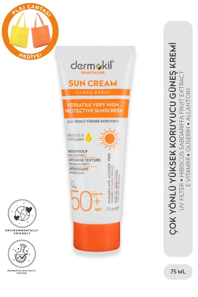 DERMOKİL Güneş Kremi Çok Yönlü Yüksek Koruyucu 50 Spf 75 ml