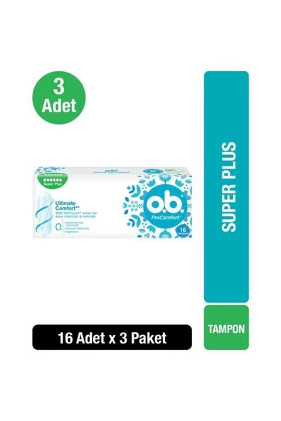 O.B. Tampon Süper Plus Yeni 16'lı X3 ürün görseli