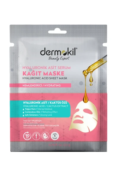 DERMOKİL Hyaluronik Asit Serum Kağıt Maske 28 gr