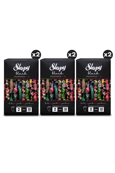 SLEEPY Black Premium Plus Hijyenik Ped Mega Fırsat Paketi Uzun 120 Adet - 3