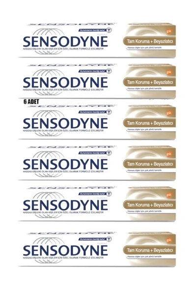SENSODYNE Total Care White. 50 ml Diş Macunu Tam Koruma Beyazlatıcı X 6 Adet