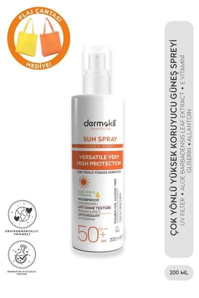 DERMOKİL Sun Sprey Koruyucu Güneş Spreyi 200 ml