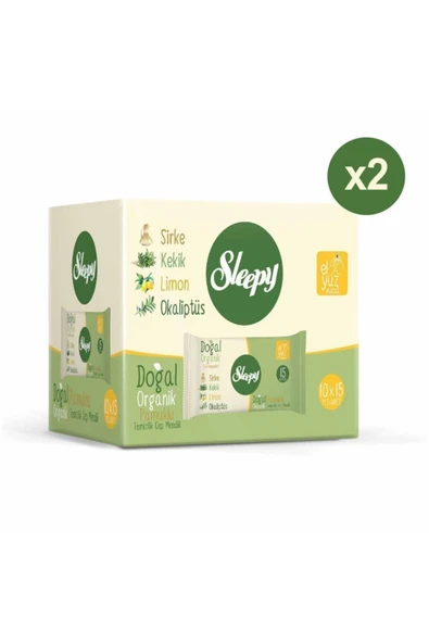 VEZİY Doğal Organik Pamuklu Cep Mendilli 300 Yaprak (20x15)