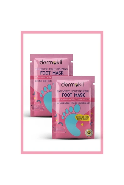 DERMOKİL Yoğun Nemlendirici Ayak Maskesi 30 Ml 2 ' Li Set
