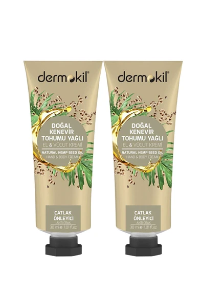 DERMOKİL Kenevir Tohumu Yağlı El Ve Vücut Kremi 30 Ml X 2 Adet