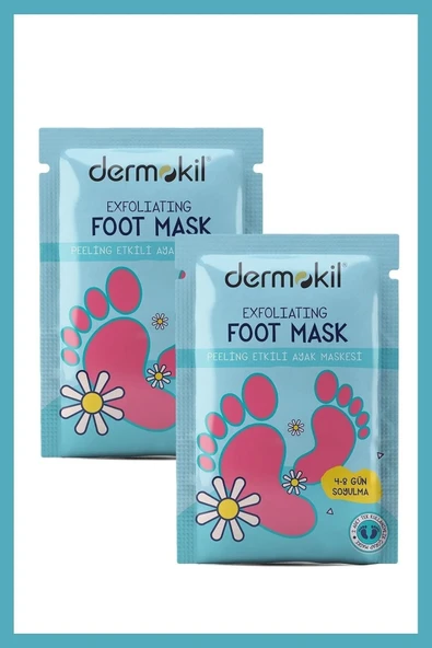 DERMOKİL Peeling Etkili ( Soyulabilir ) Ayak Maskesi 30 Ml 2 ' Li Set