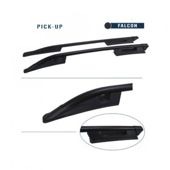 Ekiciler Mersedes X Class Port Bagaj (Tavan Çıtası) Falcon Siyah - Resim 2