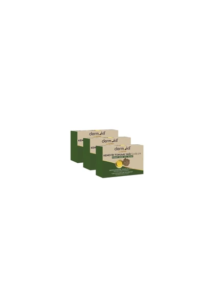 DERMOKİL Kenevir Tohumu Yağı Katı Doğal Sabun 100 Gr X 3 Adet