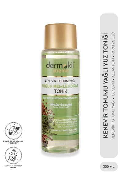 DERMOKİL Kenevir Tohumu Yağlı Yoğun Nemlendirme Tonik 200 ml