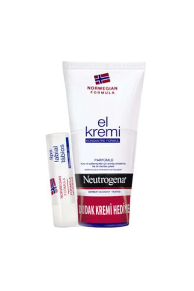 BABY ( KİL MASKESİ HEDİYE ) Neutrogena Parfümlü El Kremi ve Dudak Nemlendirici Hediyeli Set ( 1 ADET )
