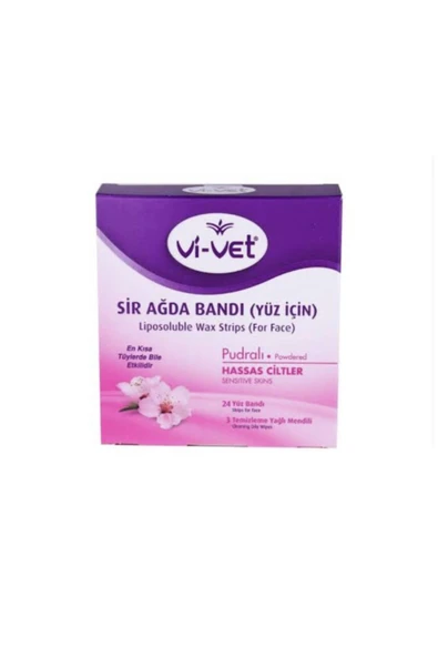 Vİ-VET Yüz Için Pudralı Sir Ağda Bandı 24’lü