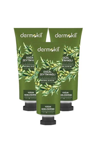 DERMOKİL Zeytinyağı El Ve Vücut Kremi 30 Ml X 3 Adet
