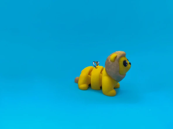 Sevimli Aslan Anahtarlık – 3D Baskı Özel Tasarım - 3
