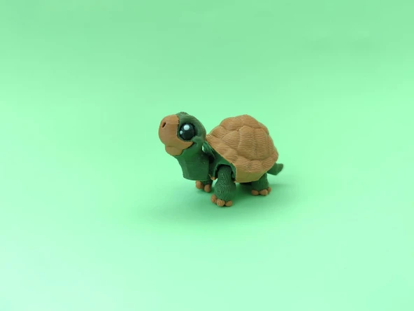 Sevimli Kaplumbağa Figürü – Hareketli Eklemli 3D Oyuncak