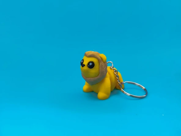 Sevimli Aslan Anahtarlık – 3D Baskı Özel Tasarım