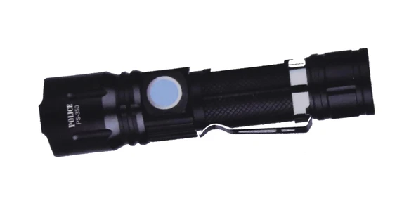 Polıce PS-350  Zoom  Kırmızı İkaz Işıklı ve Magnet Özellikli  Şarjlı El Feneri - 2
