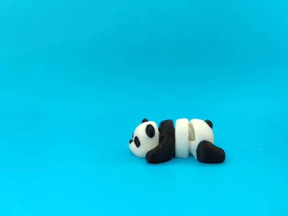 Sevimli Panda Figürü – Hareketli Eklemli 3D Oyuncak - 3