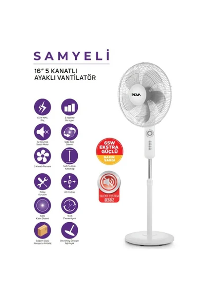 Inova Samyeli 16 inç Ayaklı Vantilatör