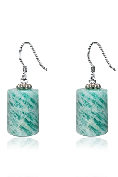 Sertifikalı Doğal Akuamarin Taşı Doğal Taş Kolye Küpe Seti - 2