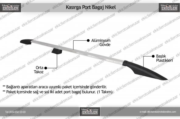 EKİCİLER DOBLO I (2002-2010) KASIRGA PORT BAGAJ TAVAN ÇITASI ürün görseli 1