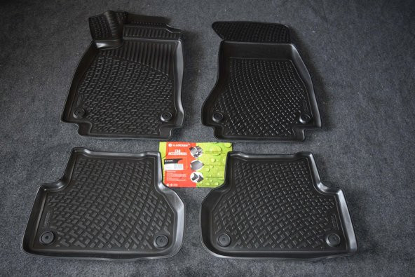 EKİCİLER AUDİ A4 (B9) SD (2015+) LLOCKER 3D HAVUZLU PASPAS SİYAH - Resim 2