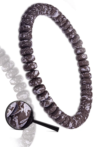 Sertifikalı Gri Karlı Obsidyen Taşı Doğal Taş Bileklik ürün görseli